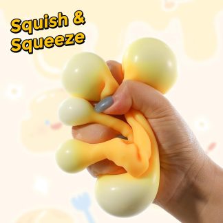 Cheese Squishy (6cm),Cheese Block Squeeze Toy,Squishies Stress Relief Fidget Toys,Stocking Stuffer Novelty Birthday Gifts for Kids Teens Boys Girls (2.4 inch) - Image 4